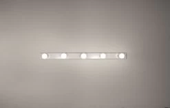 2160's Applique 5 Lumières En Acier Laqué Blanc