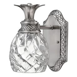 Applique Ananas En Nickel Brillant Patiné IP44