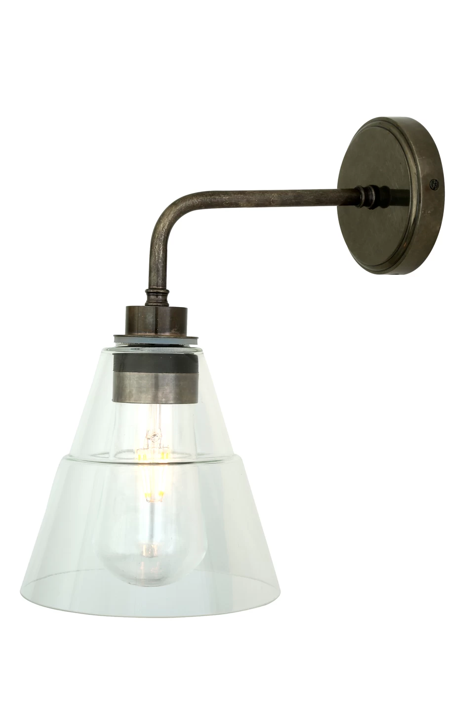 Applique De Salle De Bain Verre Conique 1 Applique De Salle De Bain Verre Conique