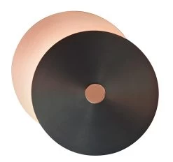 Applique Eclipse 2 Disques Cuivre Satiné-graphite-cuivre Poli Petit Modèle