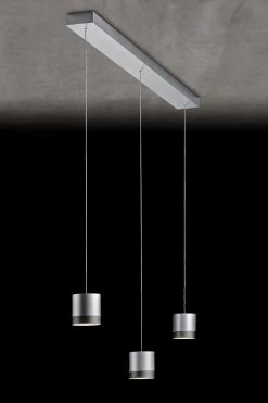 Aura Suspension 3 Lumières En Aluminium Mat Et Noire