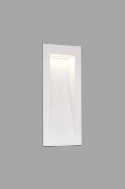 Balise D'extérieur Encastrée En Rectangle Allongé Blanc