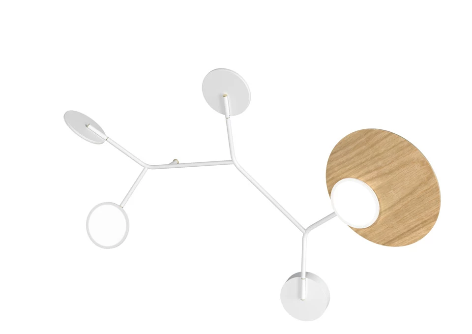 Ballon Wall5 Applique LED Intégré Blanche Et Chêne 1 Ballon Wall5 Applique LED Intégré Blanche Et Chêne