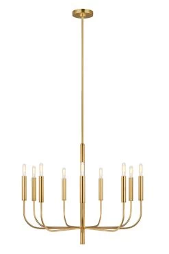 Brianna Lustre Chandelier 9 Lumières Doré