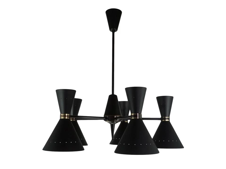 Diva Lustre 8 Lumières Noir 2 Diva Lustre 8 Lumières Noir – Image 2