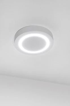 Circle Tech Plafonnier Plâtre Et LED 30cm