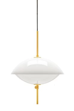 Fritz Hansen Clam Suspension En Verre Opale 44cm