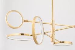 Saturn Lustre Asymétrique En Métal Doré 8 Saturn Lustre Asymétrique En Métal Doré -Lumière D'intérieur contemporain art deco americain 21100301 3R