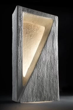 Crono Lampe De Table Rectangulaire Blanche En Céramique Brute