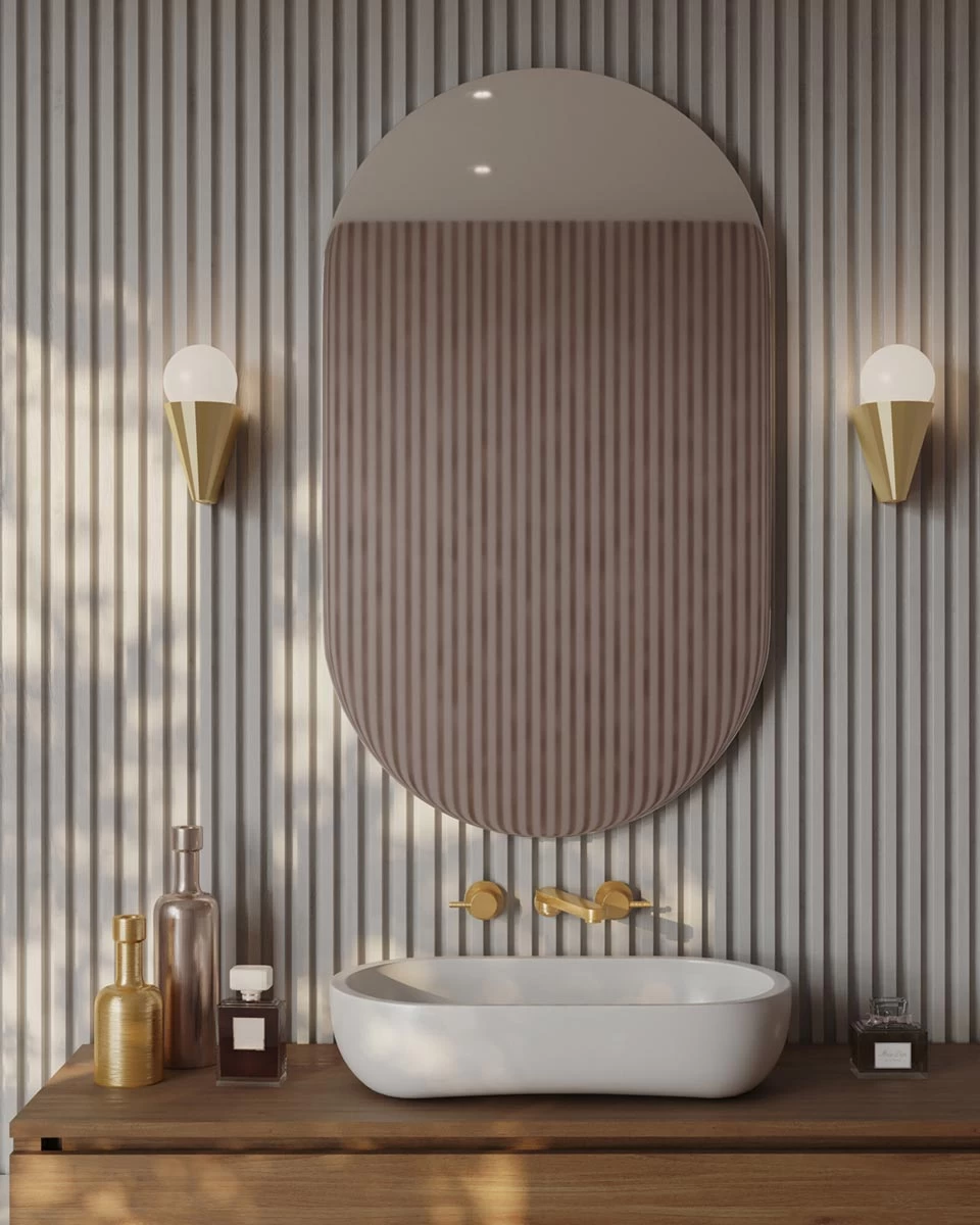 Cornet Applique De Salle De Bain En Cuivre Poli 2 Cornet Applique De Salle De Bain En Cuivre Poli – Image 2