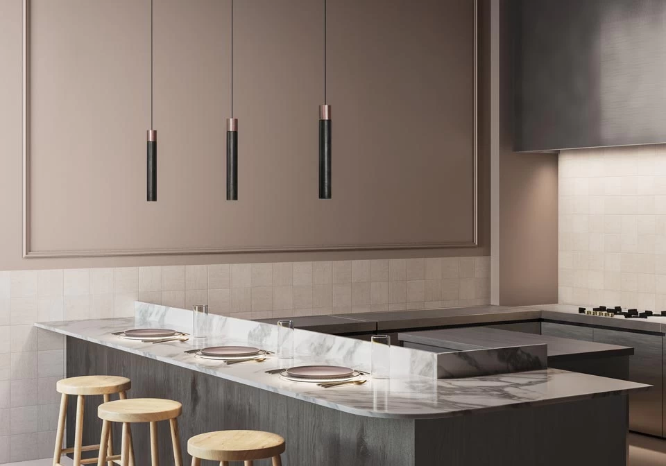 Minimal Suspension En Tube De Céramique Et Métal Nickel Noir 3 Minimal Suspension En Tube De Céramique Et Métal Nickel Noir – Image 3