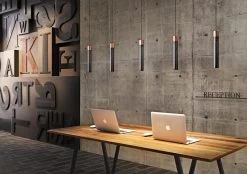 Minimal Suspension En Tube De Céramique Et Métal Nickel Noir 7 Minimal Suspension En Tube De Céramique Et Métal Nickel Noir -Lumière D'intérieur design italie led 22030047 3R