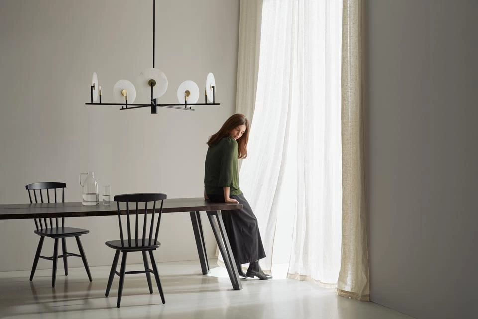 Erto Suspension 5 Lumières En Albâtre 3 Erto Suspension 5 Lumières En Albâtre – Image 3