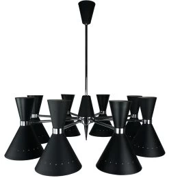 Diva Lustre 8 Lumières Noir