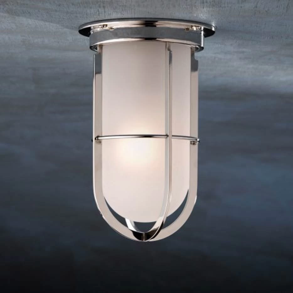 Docklight Ceiling Plafonnier En Bronze Nickelé Poli Verre Sablé 1 Docklight Ceiling Plafonnier En Bronze Nickelé Poli Verre Sablé