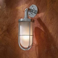 Docklight Wall Applique Bronze Chromé Verre Sablé