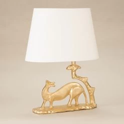 Donola Lampe De Table Avec Hermine Dorée
