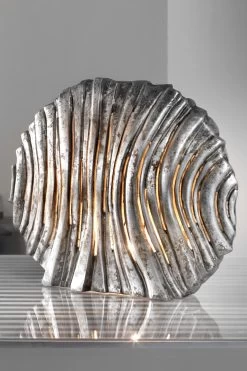 Dune Lampe En Céramique Argent