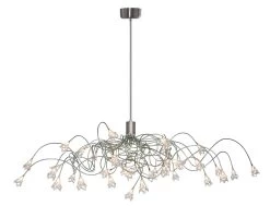 Flag Lustre Fleurs De Verre 35 Lumières