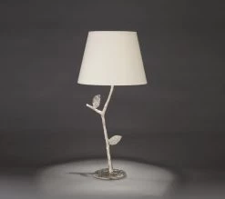 Flora Lampe De Table Végétale Argentée