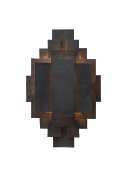 Grande Applique En Acier Patine Rouille Trinidad,