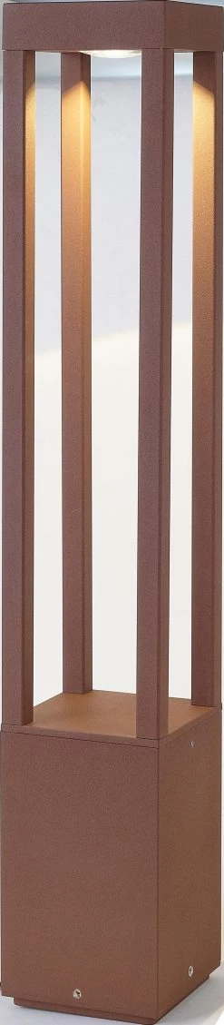 Grande Balise D'extérieur En Lanterne Géométrique Rouille Agra