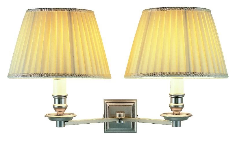 Idra Applique Classique 2 Lumières En Nickel Satiné 1 Idra Applique Classique 2 Lumières En Nickel Satiné