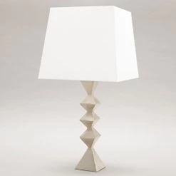 Infini Lampe De Table Géométrique En Bronze Argenté