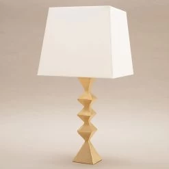 Infini Lampe De Table Géométrique En Bronze Doré