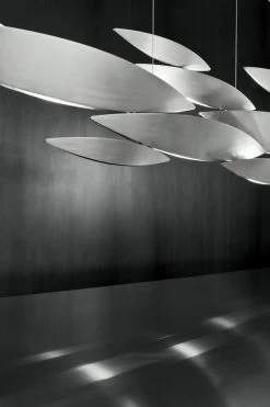 I Lucci Lustre 145cm En Nickel Brossé -Lumière D'intérieur italien elegant verre metal 21040048 3R