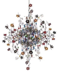 Jewel Lustre En Verre Multicolore 48 Lumières