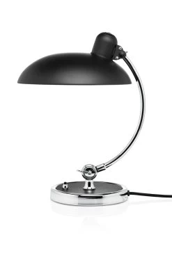 Fritz Hansen Kaiser Idell Lampe De Table Rétro En Acier Noir Mat