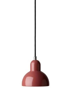Fritz Hansen Kaiser Petite Suspension Rétro En Cloche Rouge Brique