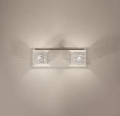 Kendo Applique Design En Métal Blanc 2 Lumières