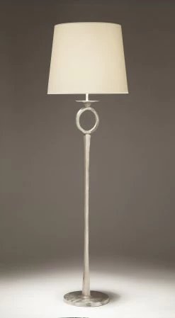 Lampadaire En Bronze Massif Nickel Satiné Diego