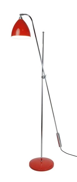 Lampadaire En Métal Rouge Style Industriel Task Overreach