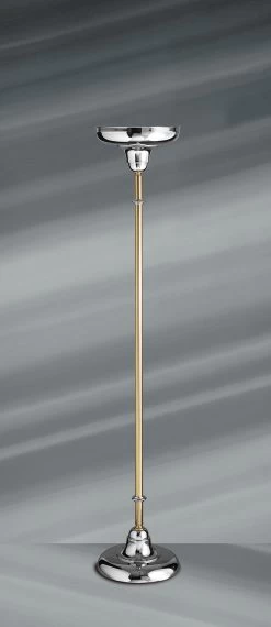 Lampadaire Géométrique Doré Et Argenté