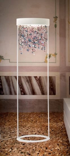 Lampadaire Ola En Métal Verni Blanc Mat