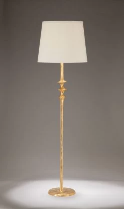Lampadaire Pied En Bronze Massif Doré Mancha