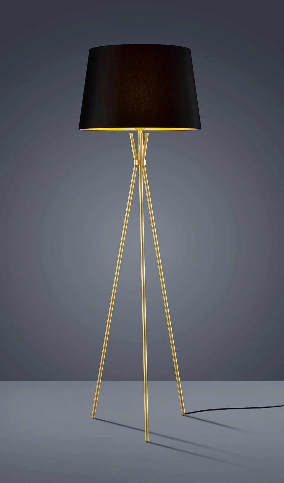 Lampadaire Trépied En Laiton Satiné 1 Lampadaire Trépied En Laiton Satiné