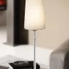 Lampe Abat-jour Conique Pied Cylindre Métal Nickelé Mat
