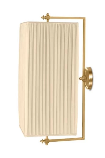 Babylone PM Applique Rectangulaire à Cardan Bronze Doré Et Soie Plissée Ivoire 3 Babylone PM Applique Rectangulaire à Cardan Bronze Doré Et Soie Plissée Ivoire – Image 3