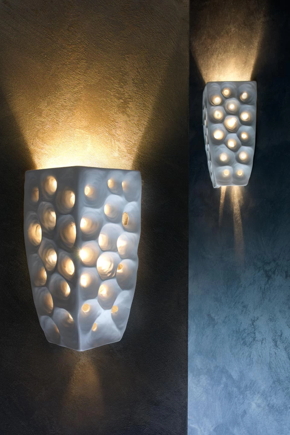 Ares Suspension Céramique Blanche Intérieur Doré 2 Ares Suspension Céramique Blanche Intérieur Doré – Image 2