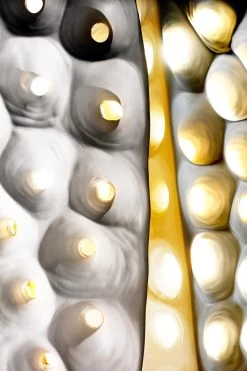 Ares Suspension Céramique Blanche Intérieur Doré 5 Ares Suspension Céramique Blanche Intérieur Doré -Lumière D'intérieur lampe ceramique 13030377 2R