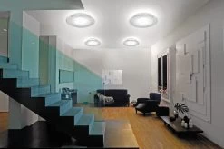 Pod Plafonnier Ou Applique Murale Disque Verre De Murano Incolore Et Dépoli Blanc 43cm 5 Pod Plafonnier Ou Applique Murale Disque Verre De Murano Incolore Et Dépoli Blanc 43cm -Lumière D'intérieur lampe cristal murano 13110093 2R