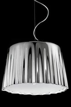 Grande Suspension Ronde En Verre De Murano Métallisé Et Ambre Cloth -Lumière D'intérieur lampe cristal murano 13110149 2R