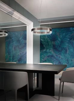 Phoenix Suspension Anneau De Verre Transparent Et Noir 9 Phoenix Suspension Anneau De Verre Transparent Et Noir -Lumière D'intérieur lampe cristal murano 20020028 4R