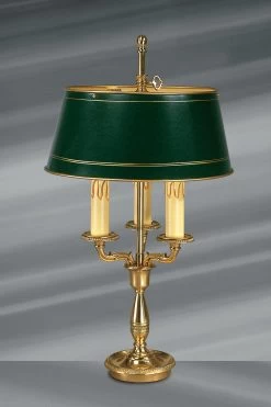 Lampe De Style Empire En Bronze Massif, Trois Lumières
