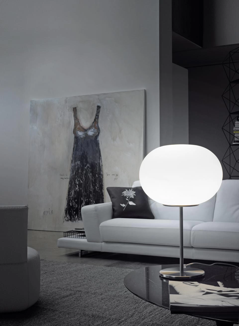 Lampe De Table Boule Blanche Lucciola