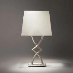 Lampe De Table En Bronze Nickel Satiné Mona